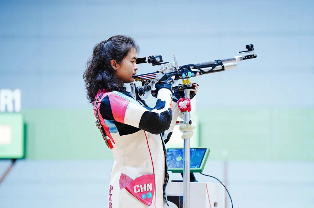中国女子射击选手实现三连冠