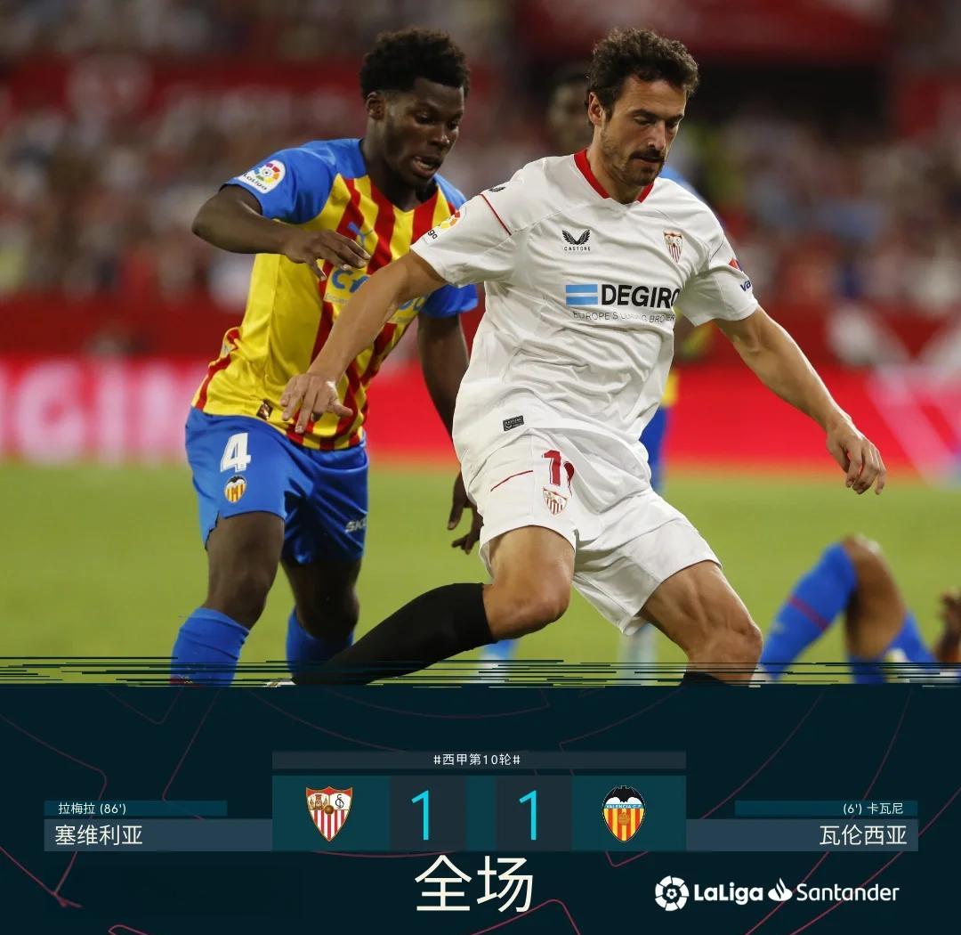 瓦伦西亚主场战平，保持不败